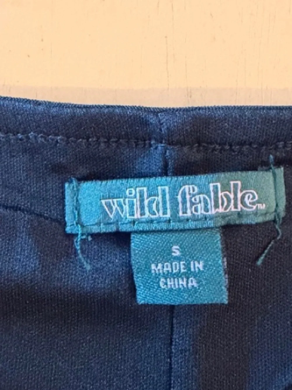 wild fable Navy Blue A-Line Midi Skirt